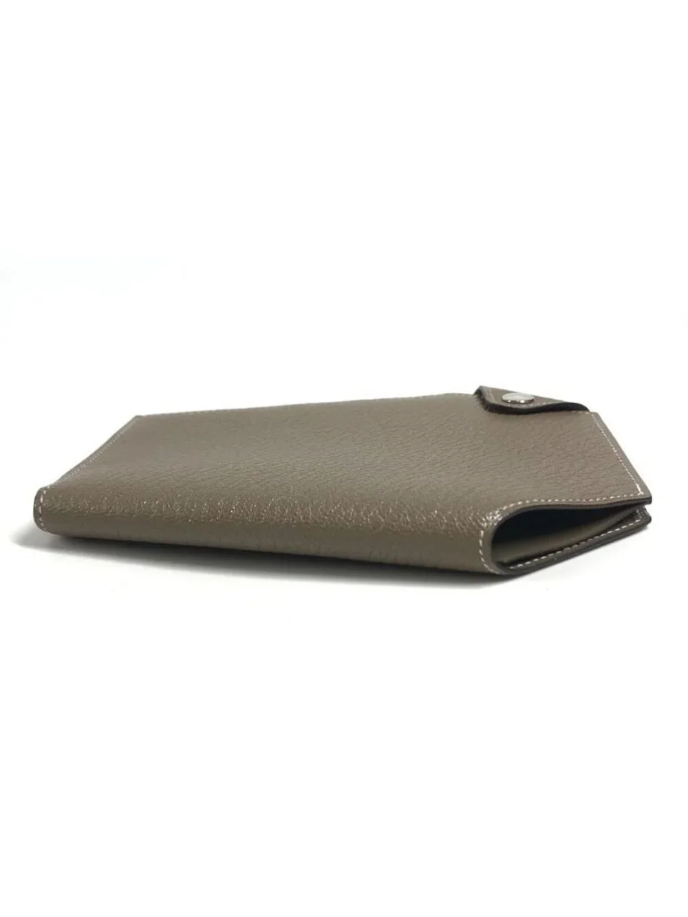 Hermes Clochette Chevre Etoupe Gray Wallet